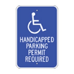 Handicapped Parking Permit Sign